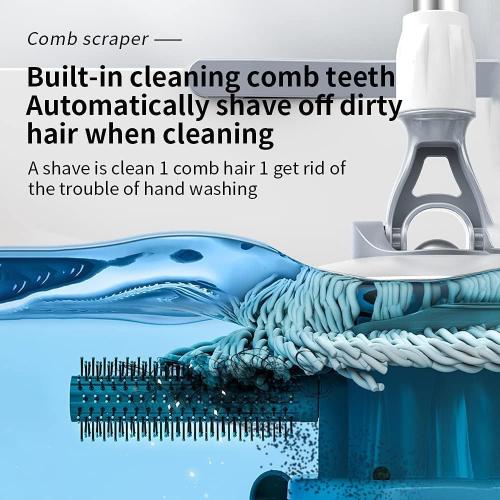 Michao Spin Mop Bucket Deluxe 360 Spinning Floor Cleaning System with 6 Microfiber Replacement Head Refills,62 Extended Handle,4X Wheel for Home Cleaning