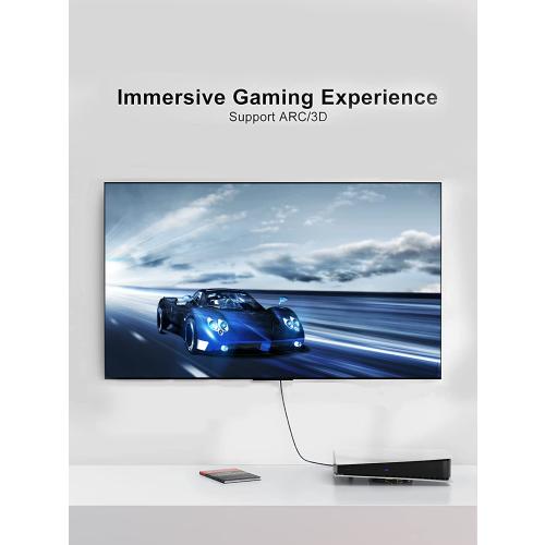 CableCreation 3ft 4K HDMI Cable - Right Angle 90 Degree, Male to Male Cable for Ultra HD 4K@60Hz, 3D Video - 2-Year Warranty