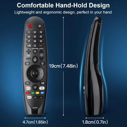 Voice Magic Remote Replacement Control, Compatible with LG Smart TVs, AN-MR20GA MR19BA MR21 MR22 MR23 Series, Google Assistant, Alexa Integration (AKB7585501 Voice)