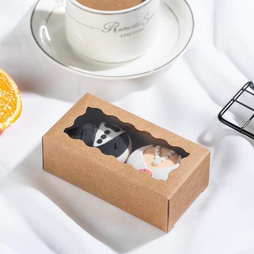 JCXGRVC small treat boxes with window - 35pcs candy box for chocolate & bakery treats - 4.17 x 2.16 x 1.37 inches small bakery boxes