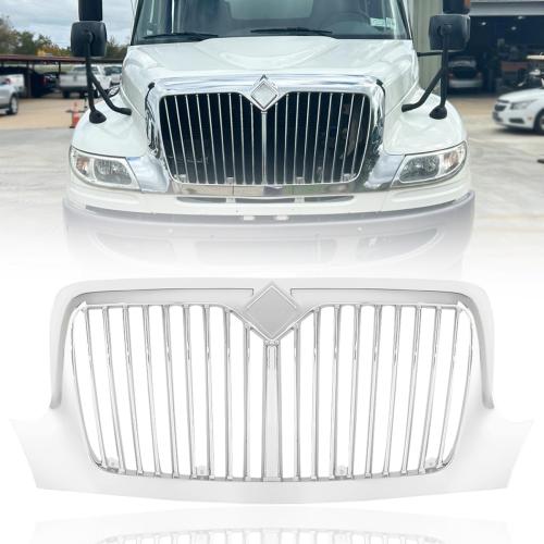 Chrome Grill Grille Compatible With 2001-2016 International Durastar 4300
