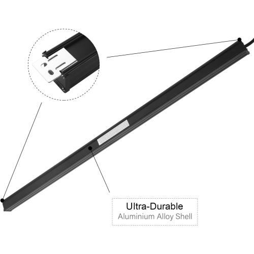 Long Heavy Duty 16 Outlet Large Metal Garage Workshop Multi Wide Industrial Power Strip. 6FT Cord 15A, 125V, 1875W (Black)