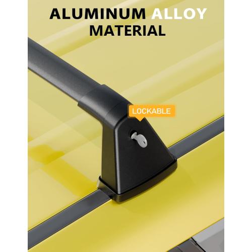 Tuyoung 220lbs Lockable Roof Rack Cross Bars Compatible with Kia Soul 2020 2021 2022 2023 2024 2025 Without Side Rails, Aluminum Roof Rails Crossbars Cargo Bars Luggage Carrier Black Accessories