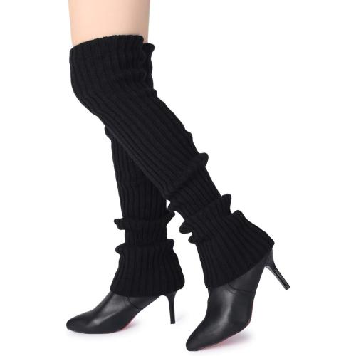 Pareberry Women's Winter Over Knee High Footless Socks Knit Warm Long Leg Warmers