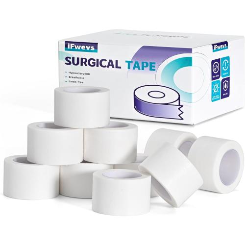 Paper Medical Tape, 10 Rolls 1 x 10 Yards, Latex Free Surgical Tape