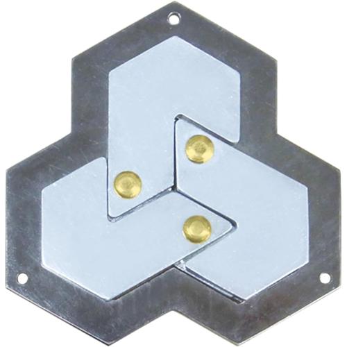 BePuzzled |Hexagon Hanayama Metal Brainteaser Puzzle Mensa Rated Level 4, for Ages 12 and Up