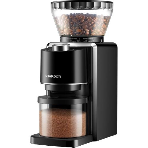 SHARDOR Conical Burr Coffee Grinder Electric 2.0, Adjustable Coffee Bean Grinder with 35 Precise Grind Setting for 2-12 Cup, Anti-static, Black
