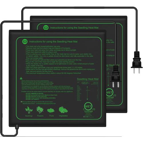 2 Pack Seedling Heat Mat for Seed Starting,20 x 20.75 Waterproof Heating Pad for Indoor Plants Germination(L)