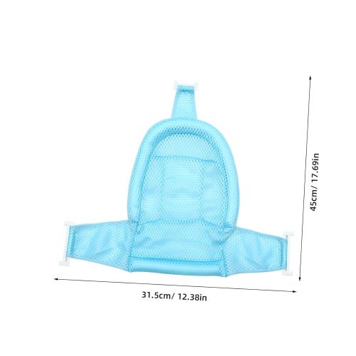 Bath Net Support Seat Breathable Mesh for Safe Comfortable Bathing Skid Shower Pad Blue