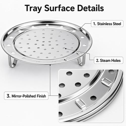 4 Pack Stainless Steel Steamer Rack for Pots, Tamales, Canning