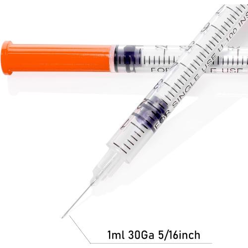 U-100 1ml 30 Gauge 5/16 Syringe, Individually Packed 100 PACK