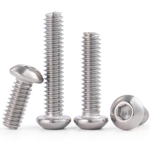 VGBUY 30Pcs 5/16-18 x 3/4 Button Head Socket Cap Bolts Screws, 304 Stainless Steel 18-8, Allen Hex Drive, Bright Finish, Fully Threaded, Hex Spanner Included