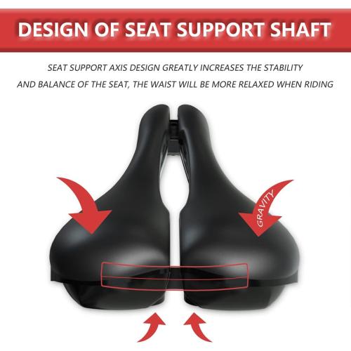 Width Adjustable Bike Seat - Comfortable Prostate Friendly Bicycle Saddle Suitable for Mountain, Road, City and Stationary Exercise Bikes