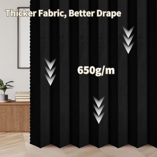 RINHARTEX Blackout Accordion Style Magnetic Door Curtain for Closet Pleated Folding Doorway Curtain Accordion Door Interior Room Divider Bedroom Bathroom Living Room(52 * 78,Black)