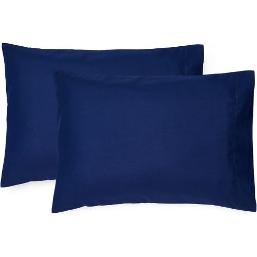 EXQ Home Toddler Pillowcases 13x18 Travel Pillow Case Set of 2, Small Pillow Case Fits Baby Pillow Sized 12x16, 13x18, Kids Pillowcases 2 Pack Machine Washable with Envelope Closure(Navy)
