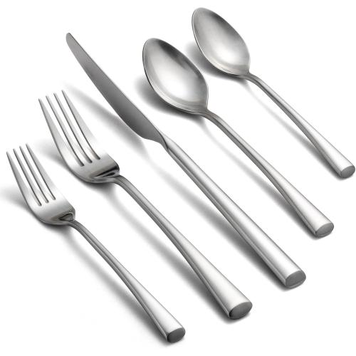 20-Piece Forged Stainless Steel Flatware Set Cutlery Set,Service for 4,Dishwasher Safe…