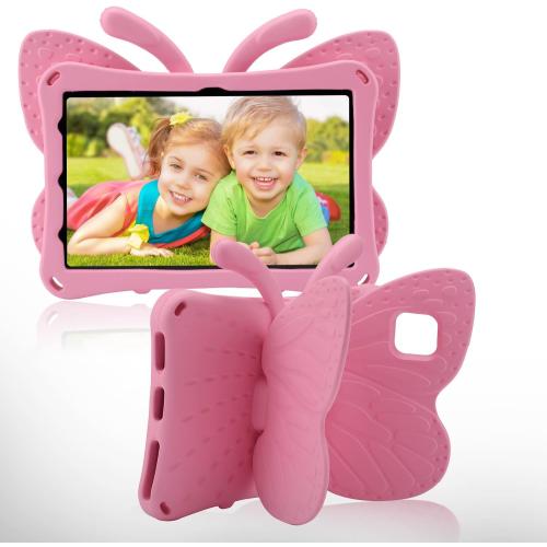 iPad 11th 10th Generation Case Kids,iPad 10 11 inch 2022 2025 A16 Butterfly Case with Kickstand Light EVA Full Boby Drop Protective Rugged Shockproof Kid-Proof Kids Tablet Cover for Girl Kid (Pink)