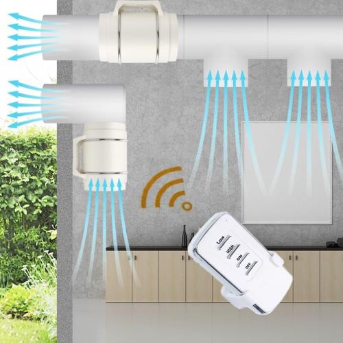 Nalle 8 Inch Inline Duct Fan Radon Fan with Variable Speed Controller 168W 740 CFM Ventilation Exhaust Blower Fans Efficient Quiet Copper Motor for Ducting Vents Bathroom Kitchen
