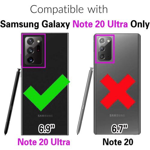 Asuwish Compatible with Samsung Galaxy Note 20 Ultra Glaxay Note20 Plus 5G Wallet Case Tempered Glass Screen Protector Kickstand Phone Cases for Gaxaly Notes 20Ultra Note20  U   20  Twenty Not Purple