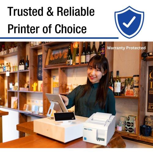 White Star Micronics TSP143IIILAN Ethernet (LAN) Thermal Receipt Printer with Auto-Cutter and Internal Power Supply