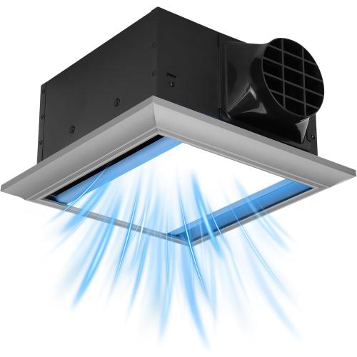 Chaoos Bathroom Exhaust Fan with Light, Powerful 160CFM/1Sones, 10x10 Mount, 1500 LM Bathroom Ventilation Fan with Light, Office,Home, Bathroom Vent Fan with Light