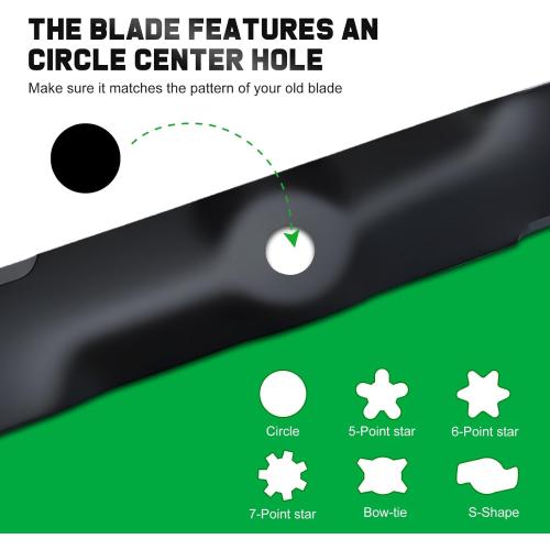 Grasscool M143520 UC22010 Mower Blades Compatible with M152726 z375r z515e z530m z445 z425 z525e z345r x570 x590 x500 x530 z435 54 inch Deck Zero Turn Mower Tractor
