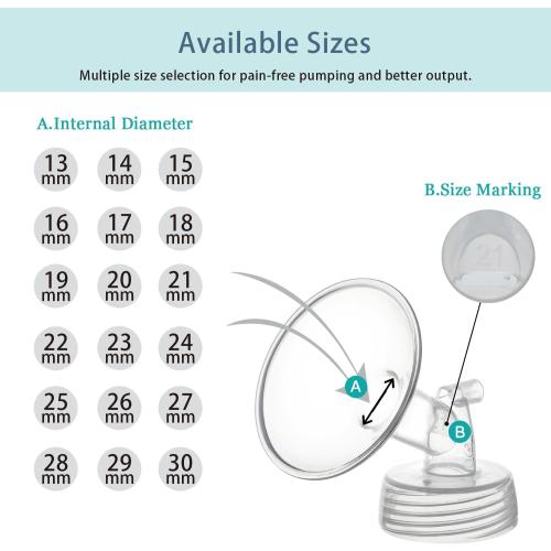 24mm Flange Compatible with Spectra S1 S2 9 Plus Synergy Gold Breastpump Replacement to Spectra Pump Parts and Flange; Not Original; Replaces Shield