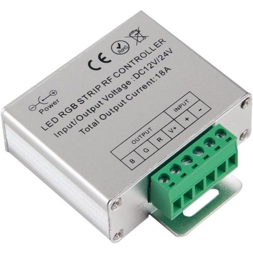 DC 12V-24V 18A LED Lights Controller 24Key RGB Remote Controller for 3528 5050 RGB LED Strip Lights, RGB Led Module Lights