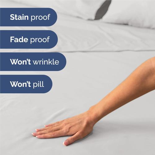 Size Full Size 4 Piece Color Grey Sheet Set - Comfy Breathable & Cooling Bed Sheets Set - Hotel Luxury Bedding for Women, Men, Kids, Teens, Boys & Girls - Deep Pockets, Soft and Wrinkle Free - Oeko-Tex - French Grey