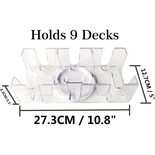 Yuanhe 9 Deck Rotating-Revolving Playing Card Tray, Card Holder