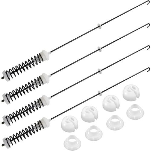 Updated W10780045 Washer Suspension Rods Kit (4 Pack) by Techecook - Replacement for Whirlpool Kenmore Maytag Amana suspension rod W10537442 W10780053 WTW4616FW0 NTW4516FW0 NTW4516FW1 WTW4800BQ1