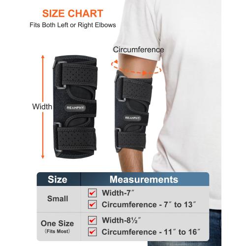 Reamphy Elbow Brace,Comfortable Night Elbow Sleep Support,Elbow Splint, Adjustable Stabilizer Splints, Cubital Tunnel Syndrome,Tendonitis,Ulnar Nerve,Tennis,Fits for Men and Women(Fits Most)