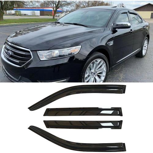 Side Window Visor Wind Vent Deflector fit for 2010-2019 Ford Taurus,4pcs Nice Looking Outside Mount Style Shade Sun Rain Guards Set 94194