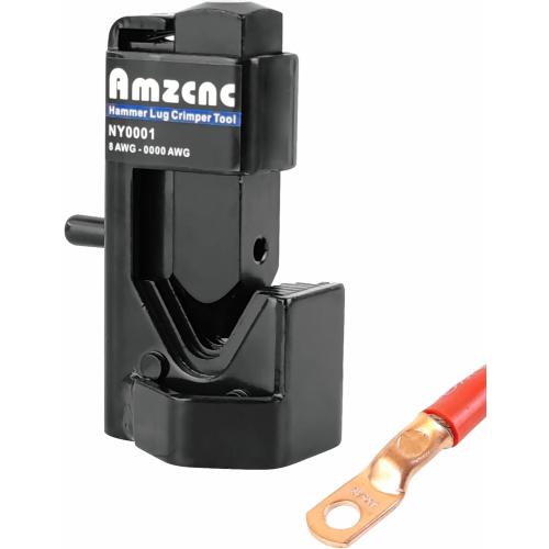 AMZCNC Hammer Lug Crimper Tool - 0000 AWG Battery and Welding Cables( 8 AWG TO 4/0 Wire Gauge)