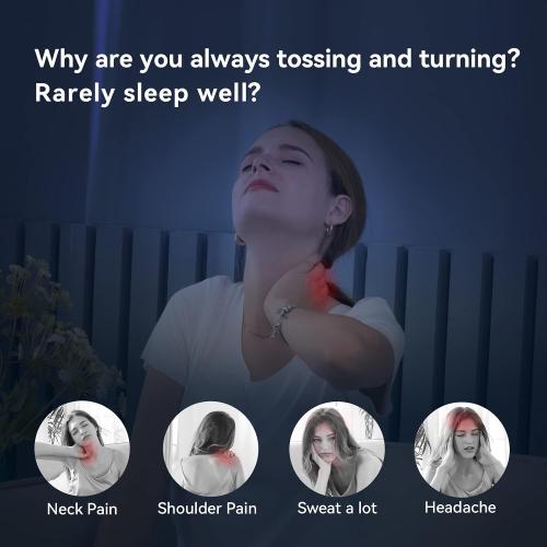 Hcore Contour Memory Foam Pillow for Neck Pain - Gel Foam Neck Pillow for Sleeping - Firm Pillow for Side Sleepers - Tencel Cover - Ventilated Breathable Foam - CertiPUR-US