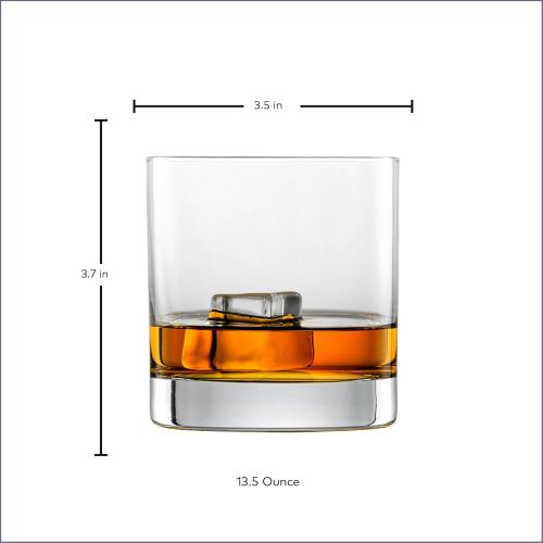 ZWIESEL GLAS Paris Whiskey Glass 13.5 Ounce (Set of 6), Bar Tumbler for Whiskey, Dishwasher-Safe Tritan Crystal Glasses, Made in Germany