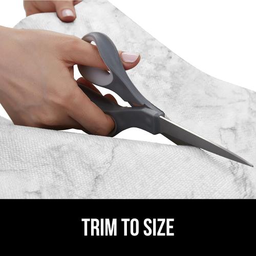 GORILLA GRIP DripGuard Shelf Liner, Non-Adhesive Drawer and Kitchen Cabinet Protector, 20x240 Inch, Strong Grip Slip Resistant Underside, Smooth Surface Liners for Cabinets, Bathrooms, Closets, Marble