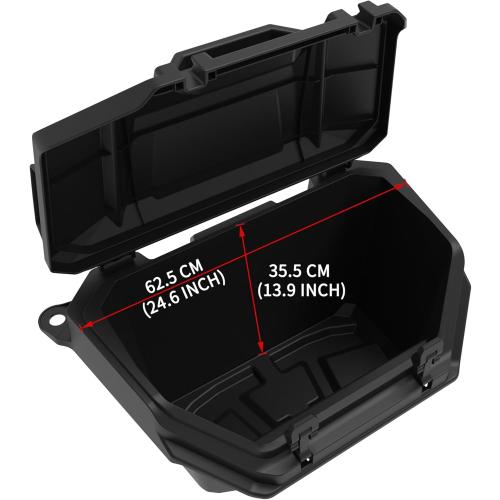 SAUTVS UTV 55 QT Rear Cargo Box for Polaris RZR XP 1000 / XP4 1000 2024 2025 Accessories, Poly Water Resistant Rear Cargo Storage Box Trunk Bed Bin, Replace OEM #2884525