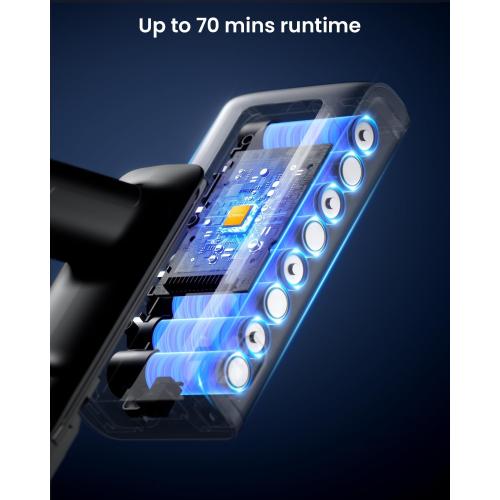 Cordless Vacuum Cleaner, Upgraded 650W 55KPA 70Mins Cordless Stick Vacuum Cleaner with Self-Standing and Touch Screen, Anti-tangle Wireless Vacumm, Vacuum Cleaners for Home/Pet Hair/Carpets/Floors