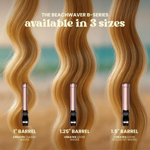 Beachwaver B1 Rotating Curling Iron - Automatic 1 Inch Ceramic Curling Iron - Easy-to-Use Spinning Wand for Long-Lasting Waves - Auto-Shut Off and Dual Voltage (BW160)