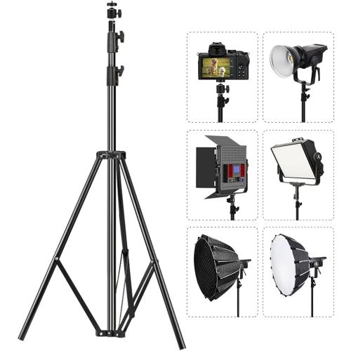 Heavy Duty Light Stand 9.5 Feet/2.8 Meters Adjustable Spring Cushioned Metal Photography Tripod Stand for Photo Studio Speedlight, Ring Light, Photographic Equipments Thickening Flash Stand