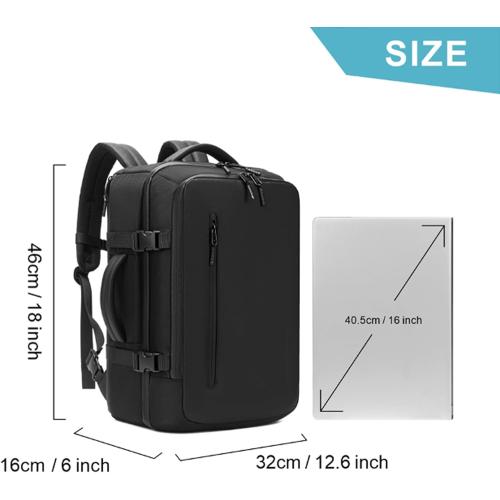 Vacuum backpack travel,vacuum backpack with pump Fit 16 inch Laptop for travel,Water-Resistant,Business,College,Camping (Black)