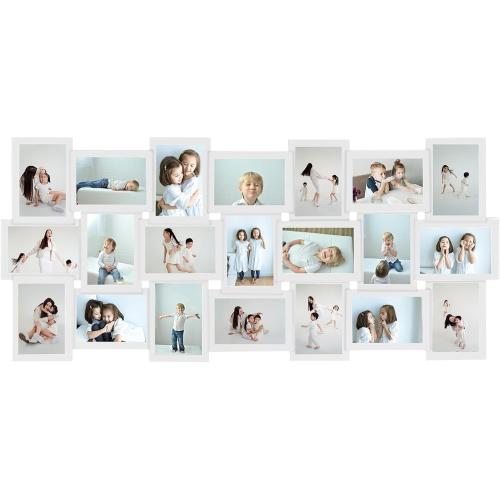 HELLO LAURA Photo Collage Frame 4x6 for Wall Decor - Family Picture Frames Gallery Display Multiple Photos - White
