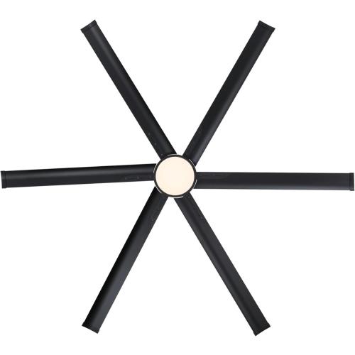 Westinghouse Lighting Hudson Yards Adjustable Ceiling Fan with Light, 80-Inch Industrial-Style Indoor/Outdoor Fan in Matte Black, DC Motor, Dimmable LED with Opal Frosted Glass, Remote Control
