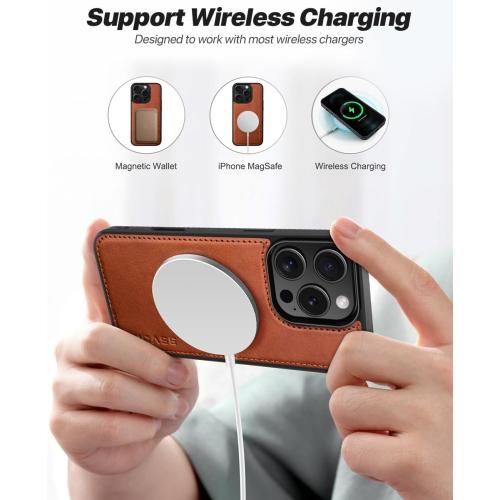 OCASE for iPhone 16 Pro Max Case Detachable Wallet Case with Card Holder, 2 in 1 Pu Leather Flip Folio with RFID Blocking Stand Wrist Strap Shockproof Phone Cover 6.9 Inch 2024, Brown