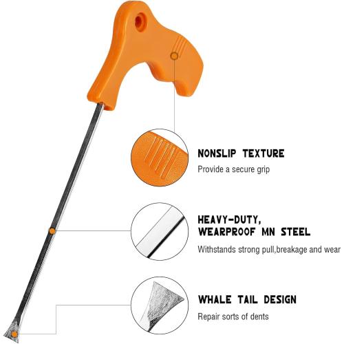 WHDZ Paintless Dent Repair kit Car Body Dent Removal Tools Whale Tail Dent Removal Rod Set for Door Dings Hail Damage