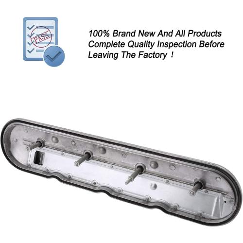 Driver Side Valve Cover with Gasket & Bolts Compatible with 1999-2008 Cadillac Escalade, Chevy Silverado, Suburban, Tahoe, Trailblazer, GMC Sierra, Yukon, Replace# 12570427 264-965