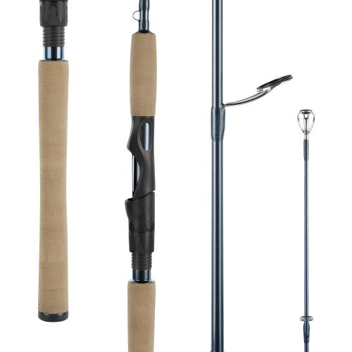 KastKing ReKon Saltwater Spinning Rod, KastFlex IM6 Carbon Graphite Blank, Zirconium Ceramic Guides, Graphite Locking Reel Seat, Oversized Drop Shot Hook Keeper, 2-Piece PTS, Saltwater Fishing