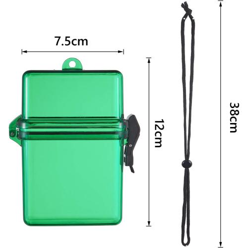 Outus 3 Pcs Waterproof ID Badge Holder Case, Green, Yellow, Purple