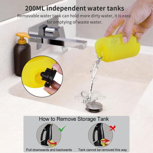 Size 200ml Rechargeable Window Vac, Power Window Vacuum Cleaner Set, Window Squeegee Electric Cleaning Tool for Windows, Tiles, Mirrors, 200ml Water Tank